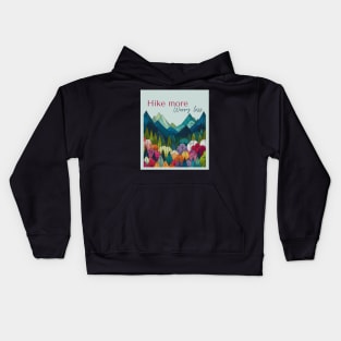 Hike more worry less Kids Hoodie